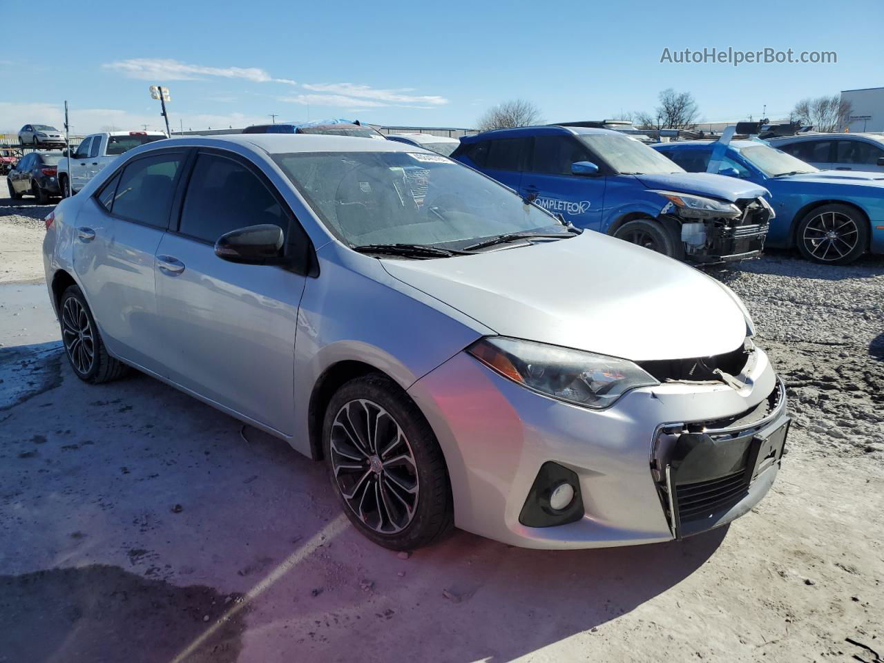 2016 Toyota Corolla L Silver vin: 2T1BURHE7GC637940