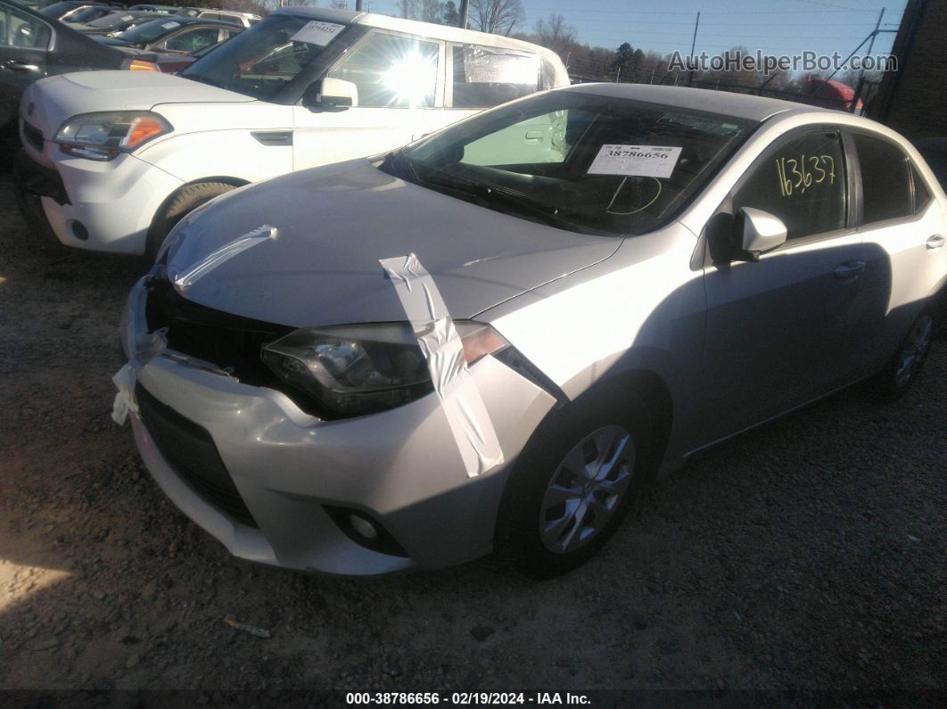 2016 Toyota Corolla L Silver vin: 2T1BURHE7GC677015