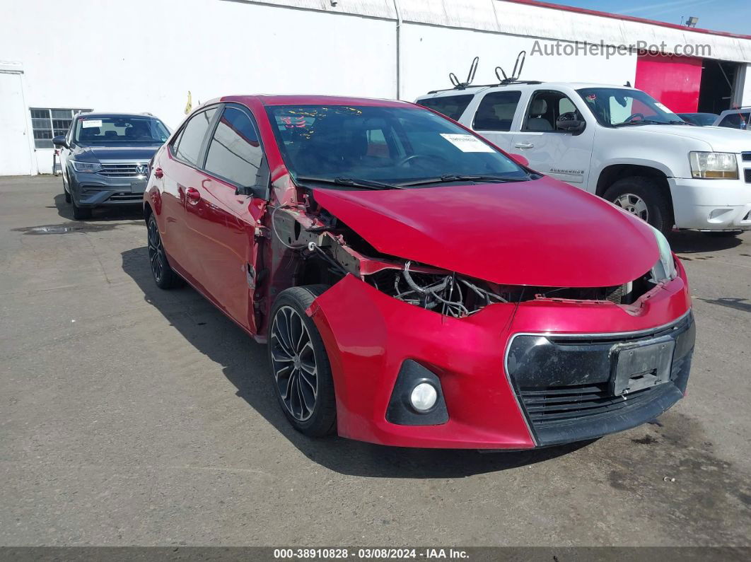 2016 Toyota Corolla S Premium Red vin: 2T1BURHE7GC698415