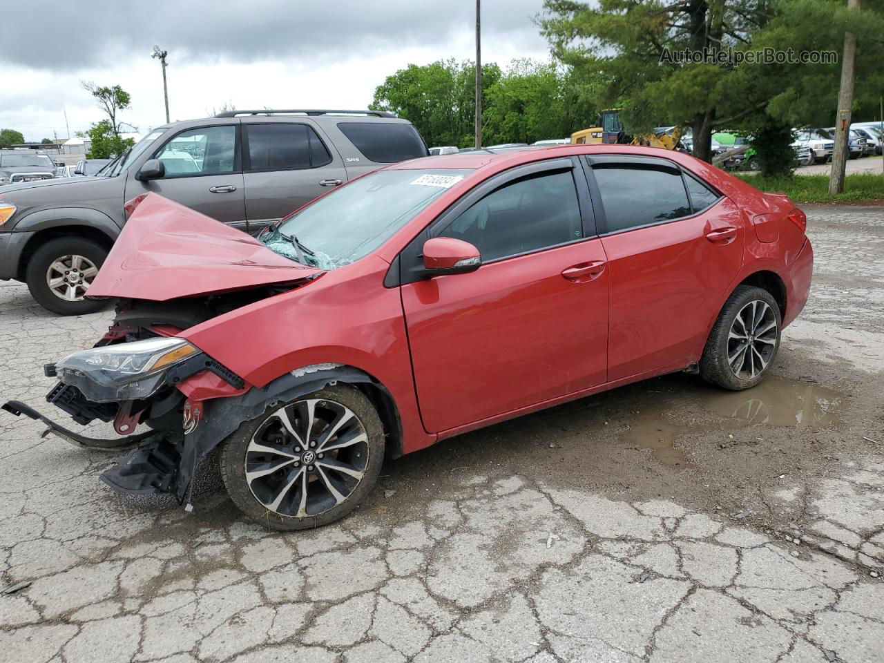 2017 Toyota Corolla L Red vin: 2T1BURHE7HC749218