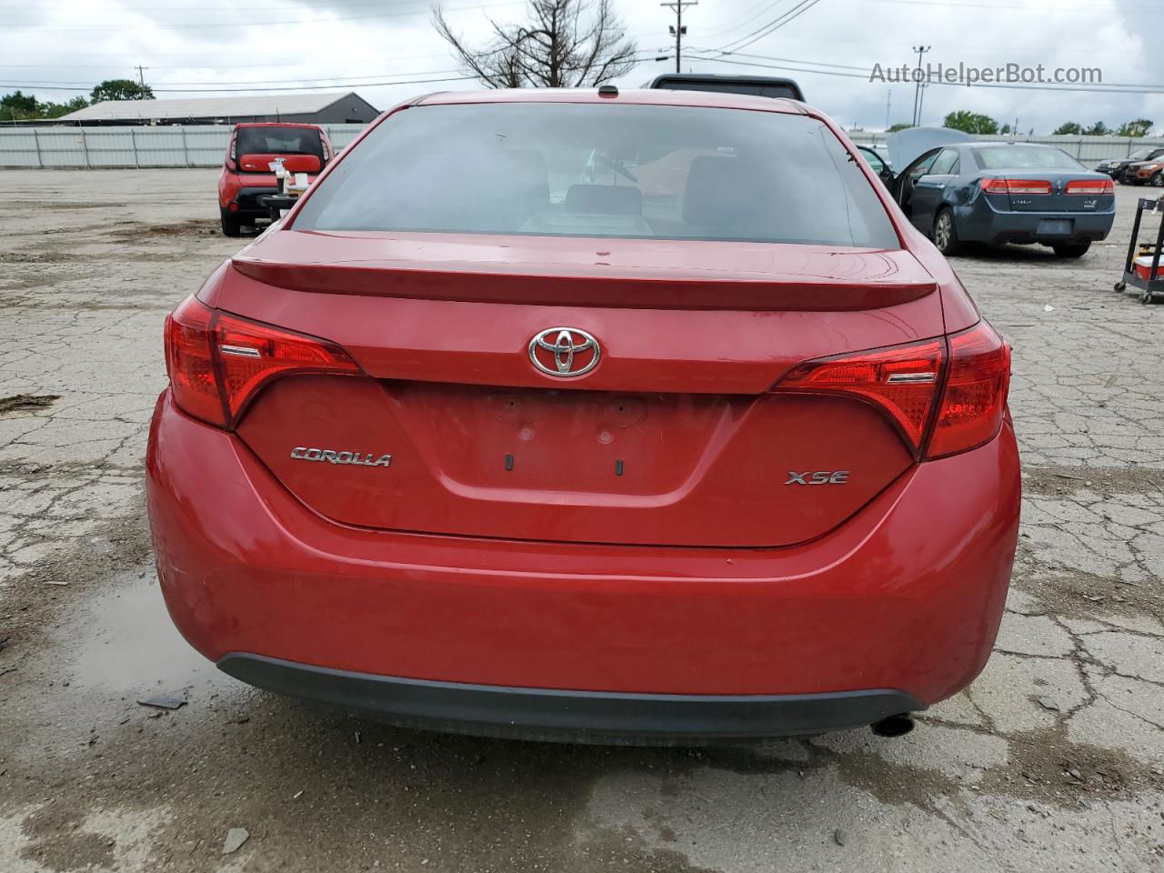 2017 Toyota Corolla L Red vin: 2T1BURHE7HC749218