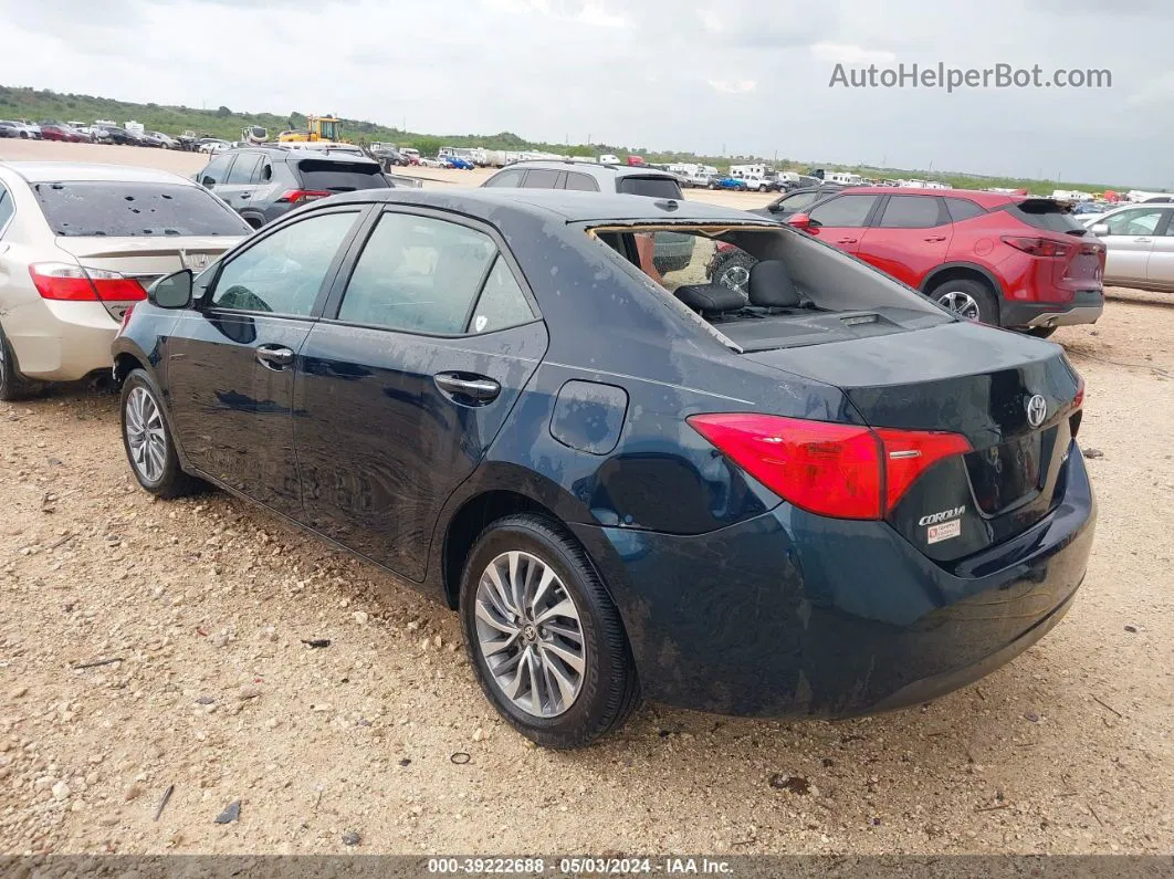 2017 Toyota Corolla Xle Dark Blue vin: 2T1BURHE7HC756413