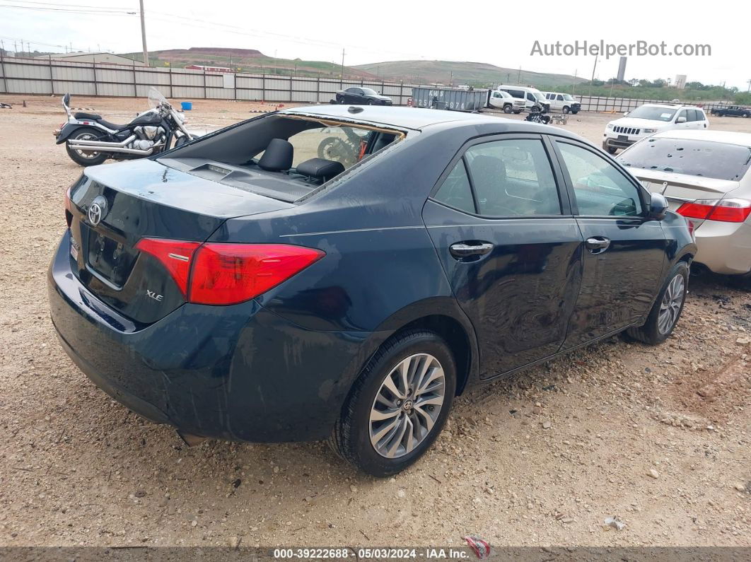 2017 Toyota Corolla Xle Dark Blue vin: 2T1BURHE7HC756413