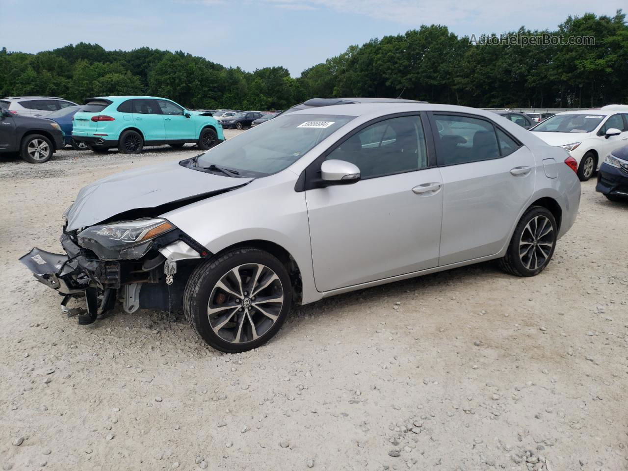 2017 Toyota Corolla L Silver vin: 2T1BURHE7HC782705