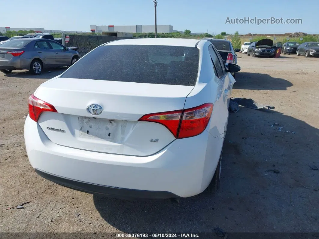 2017 Toyota Corolla Le White vin: 2T1BURHE7HC795079