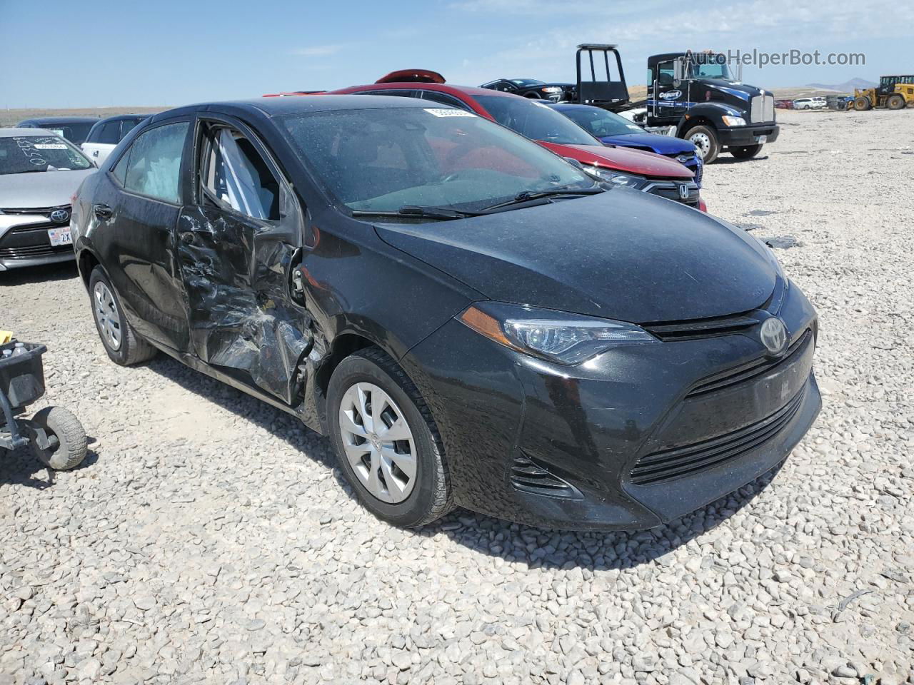 2017 Toyota Corolla L Черный vin: 2T1BURHE7HC806856