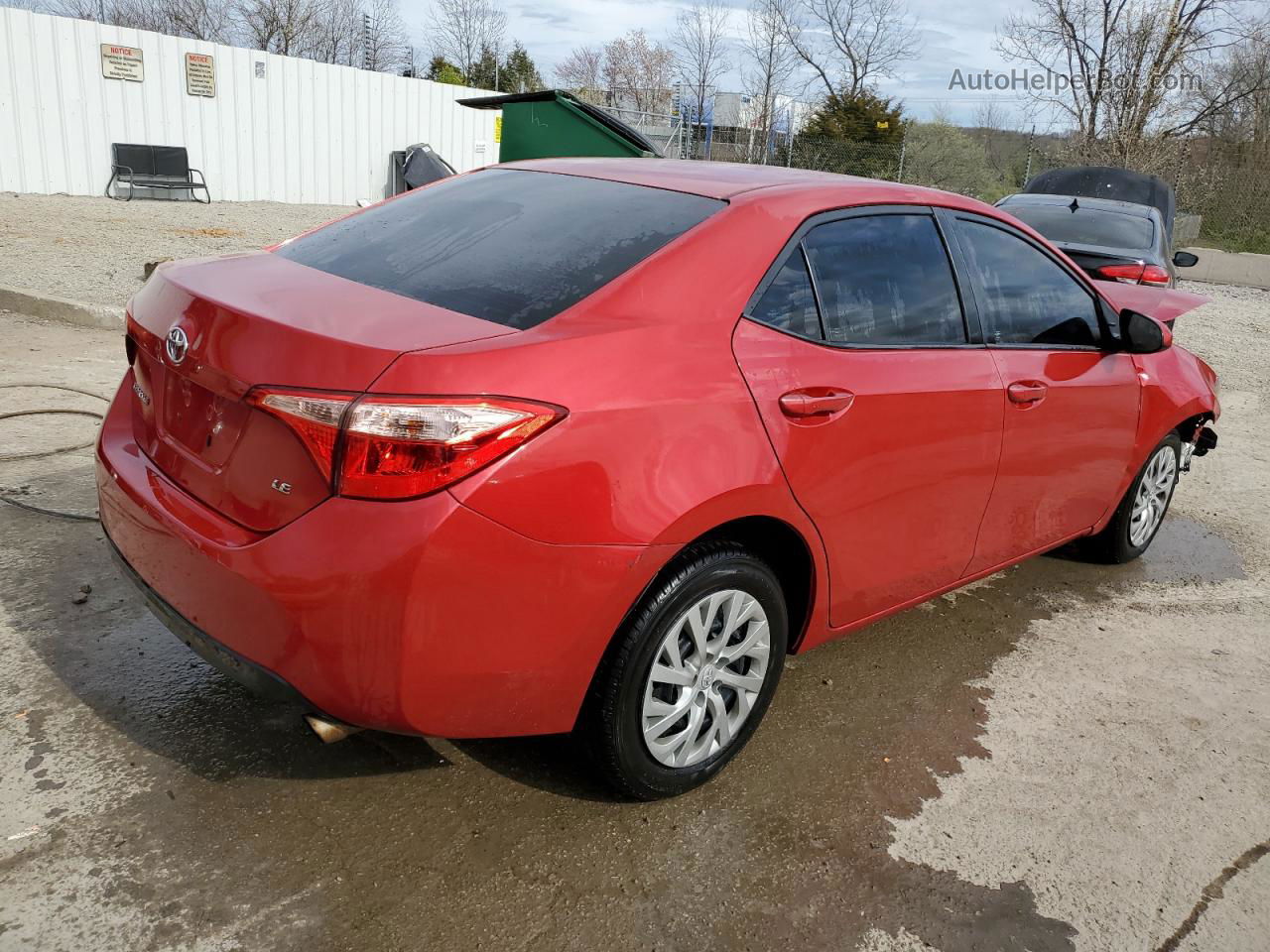 2017 Toyota Corolla L Red vin: 2T1BURHE7HC827321