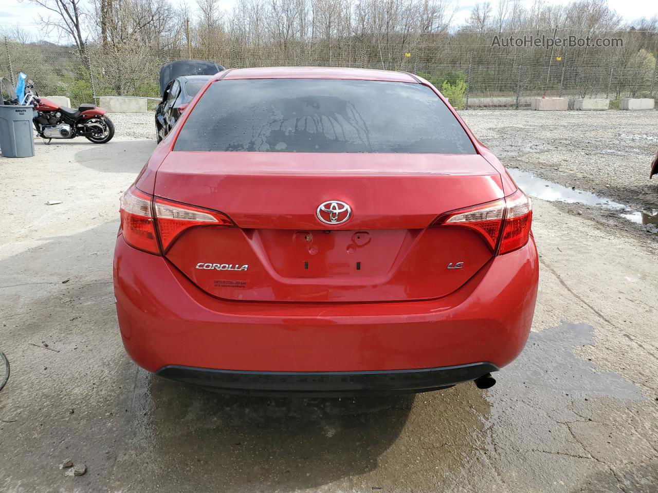 2017 Toyota Corolla L Red vin: 2T1BURHE7HC827321