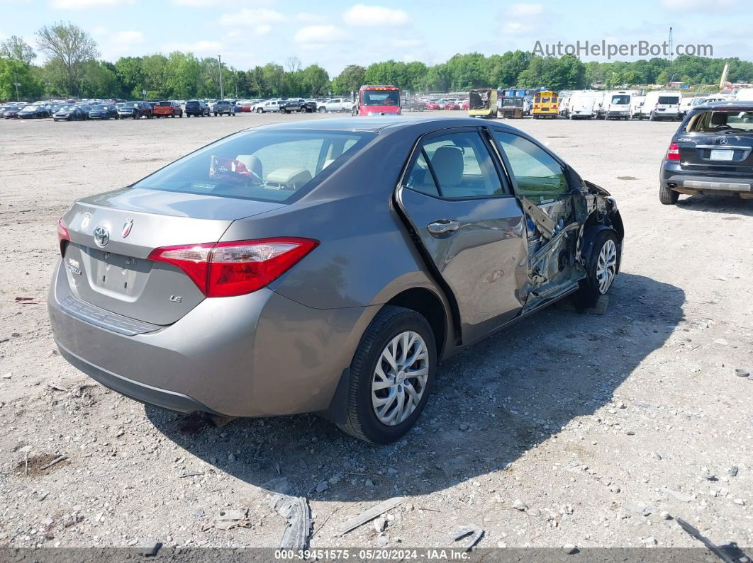 2017 Toyota Corolla Le Gray vin: 2T1BURHE7HC838917