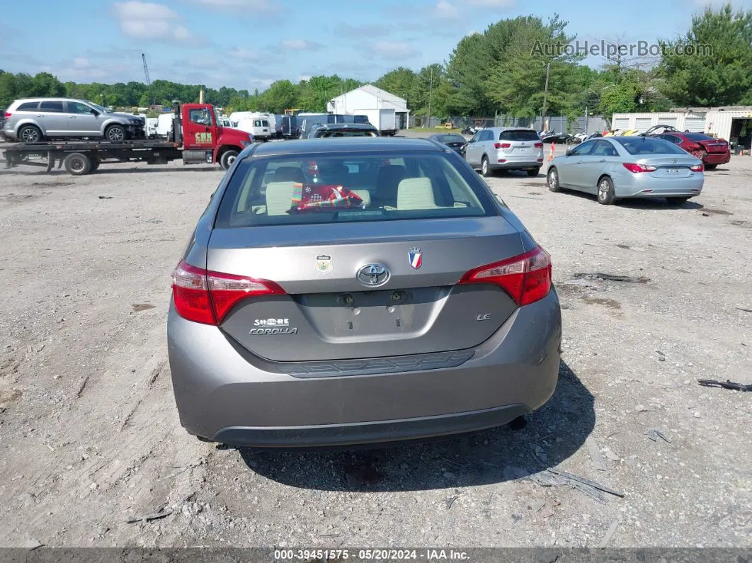 2017 Toyota Corolla Le Gray vin: 2T1BURHE7HC838917