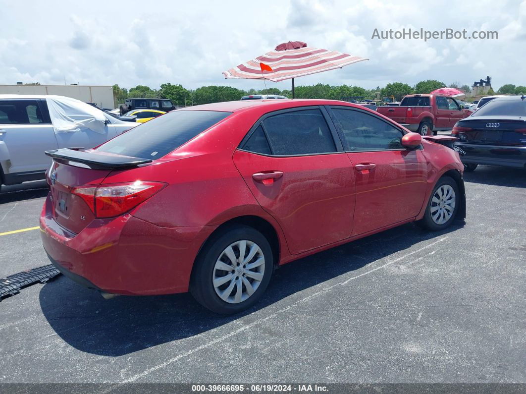 2017 Toyota Corolla Le Red vin: 2T1BURHE7HC850629