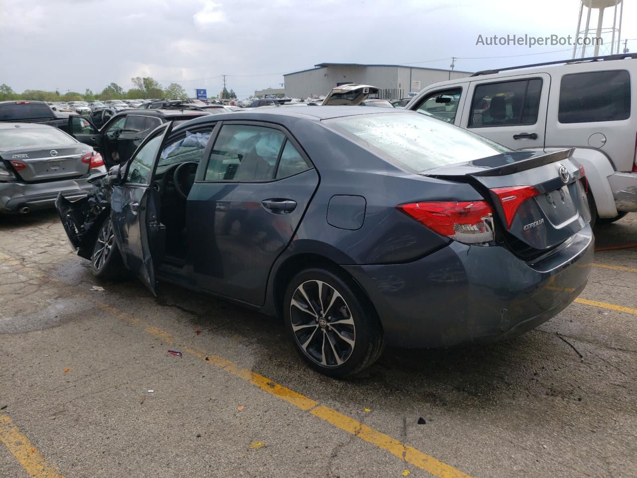 2017 Toyota Corolla L Синий vin: 2T1BURHE7HC855443