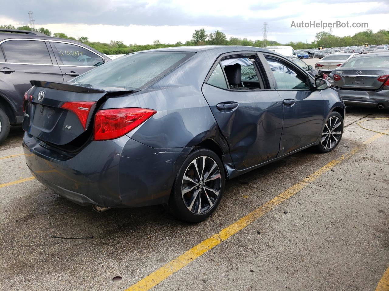 2017 Toyota Corolla L Синий vin: 2T1BURHE7HC855443