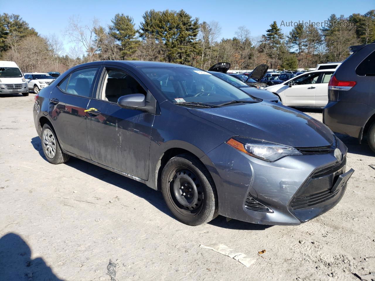 2017 Toyota Corolla L Gray vin: 2T1BURHE7HC885879