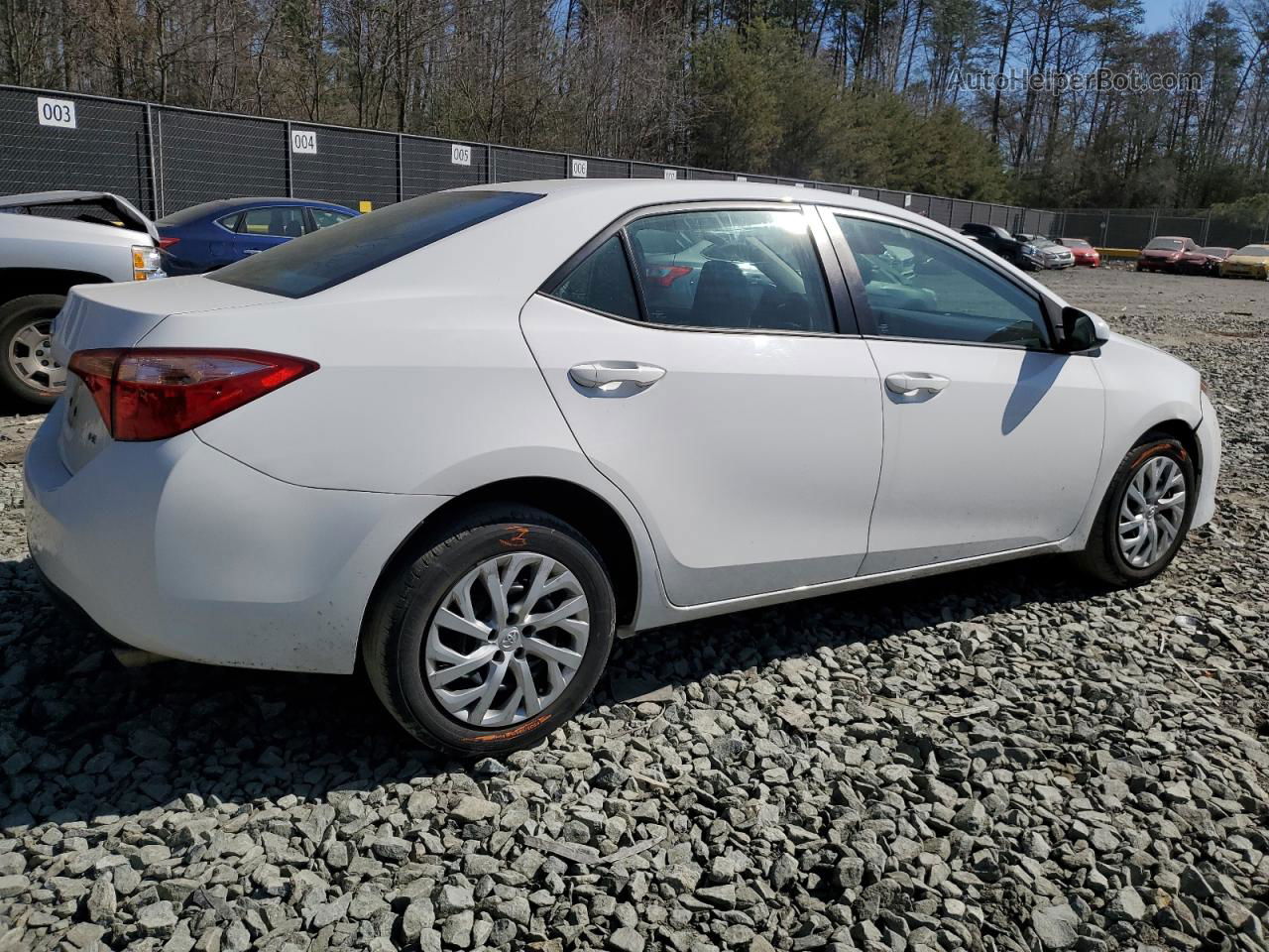 2017 Toyota Corolla L White vin: 2T1BURHE7HC908349