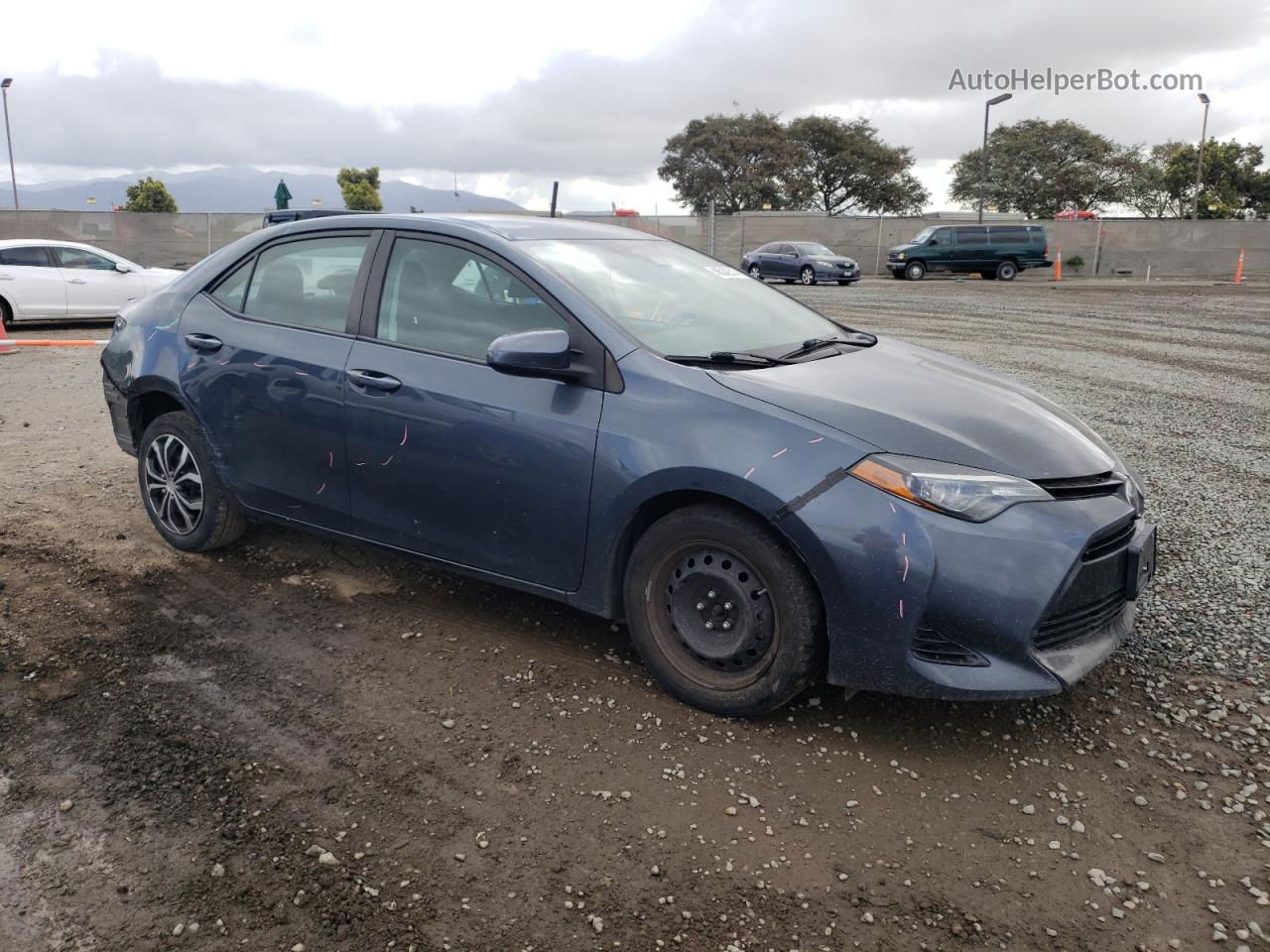 2017 Toyota Corolla L Синий vin: 2T1BURHE7HC924518