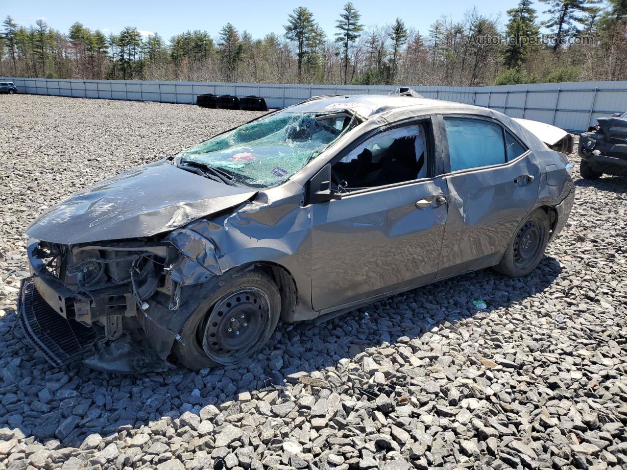 2019 Toyota Corolla L Gray vin: 2T1BURHE7KC125586