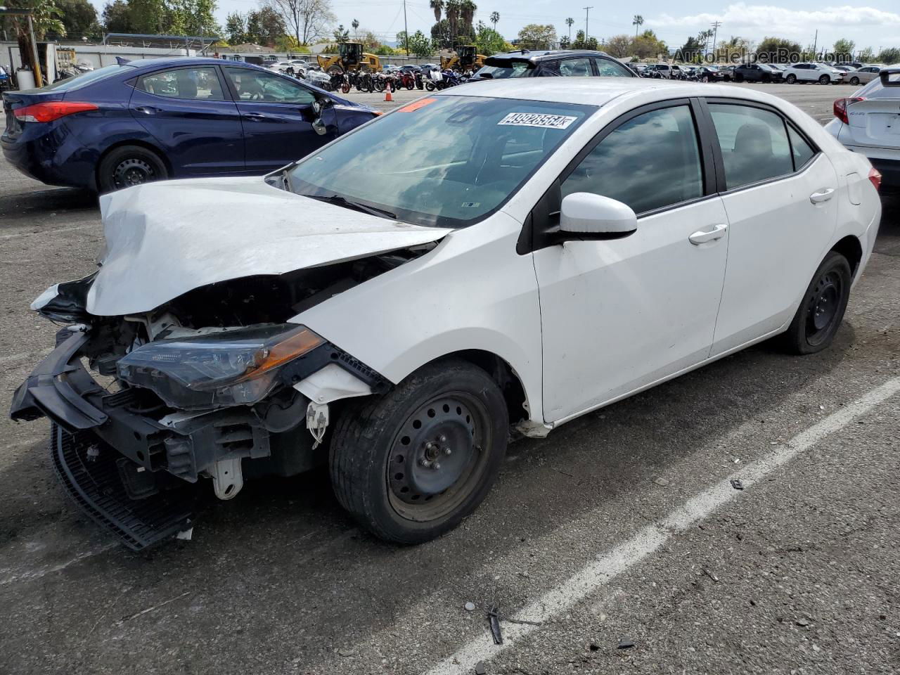 2019 Toyota Corolla L White vin: 2T1BURHE7KC136667