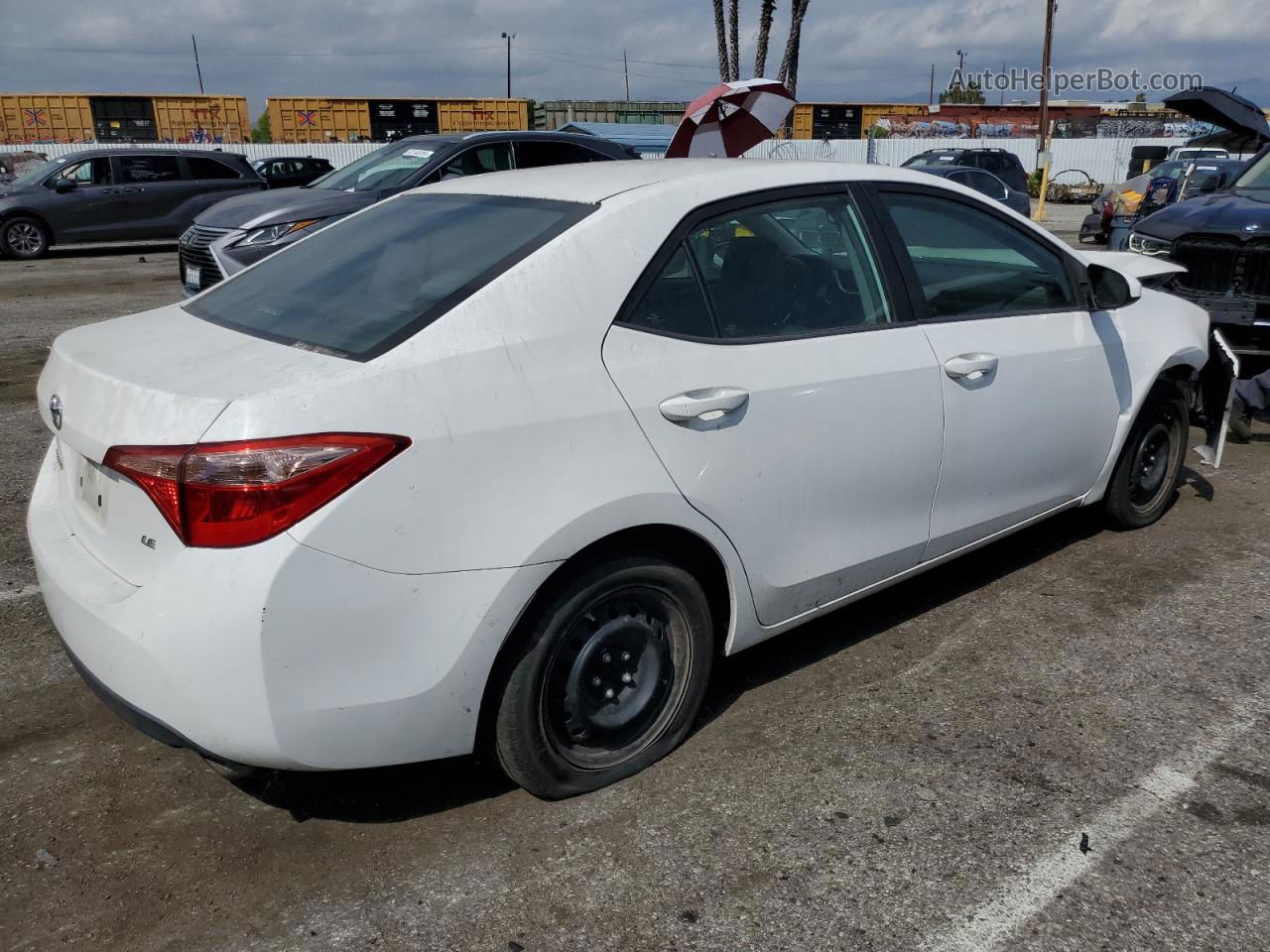 2019 Toyota Corolla L White vin: 2T1BURHE7KC136667