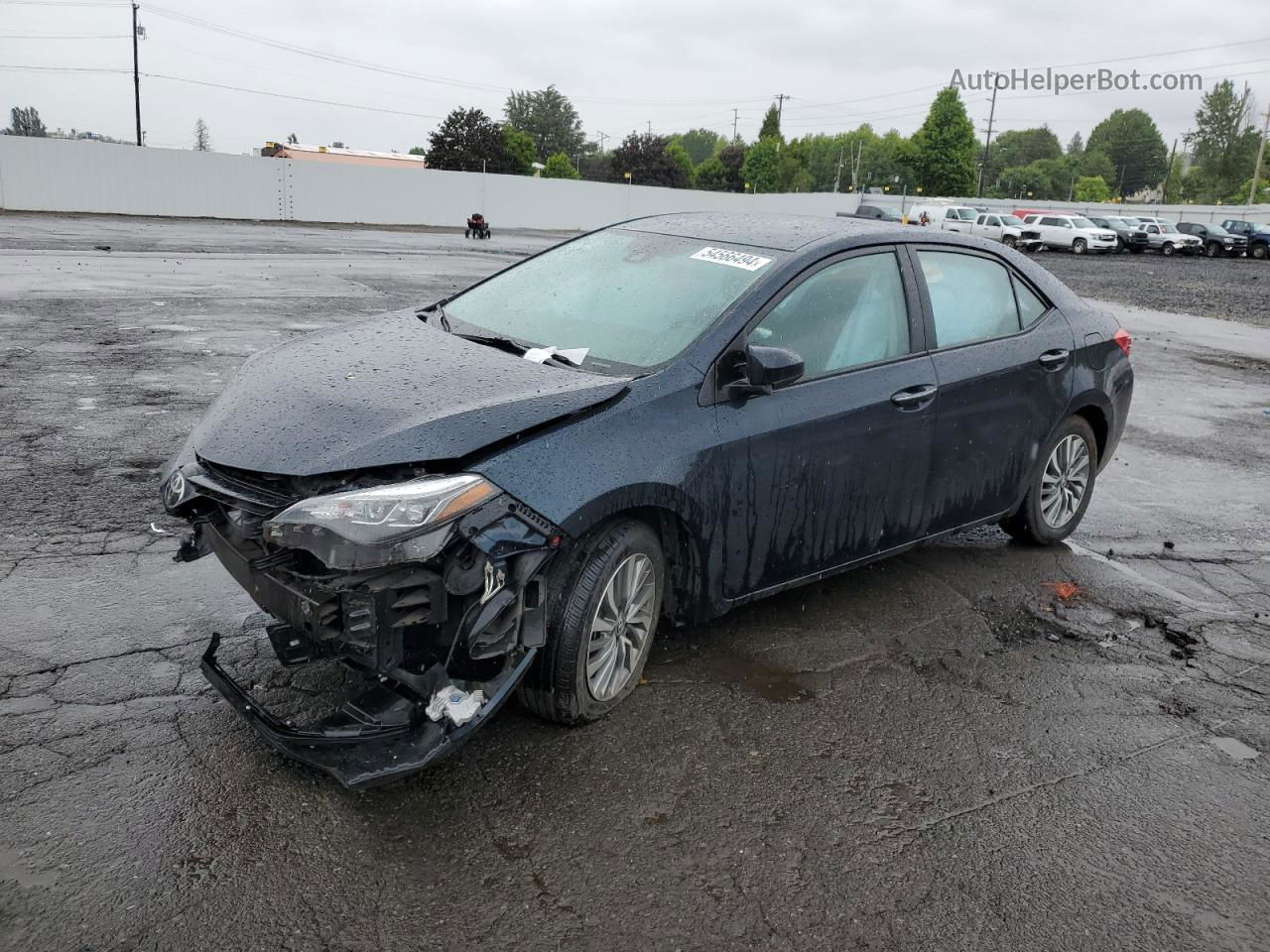 2019 Toyota Corolla L Blue vin: 2T1BURHE7KC140864