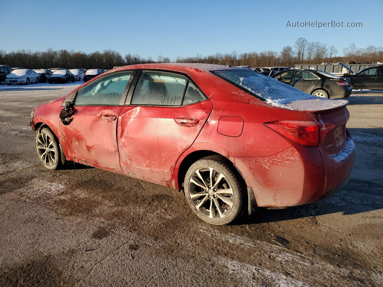 2019 Toyota Corolla L Red vin: 2T1BURHE7KC166610