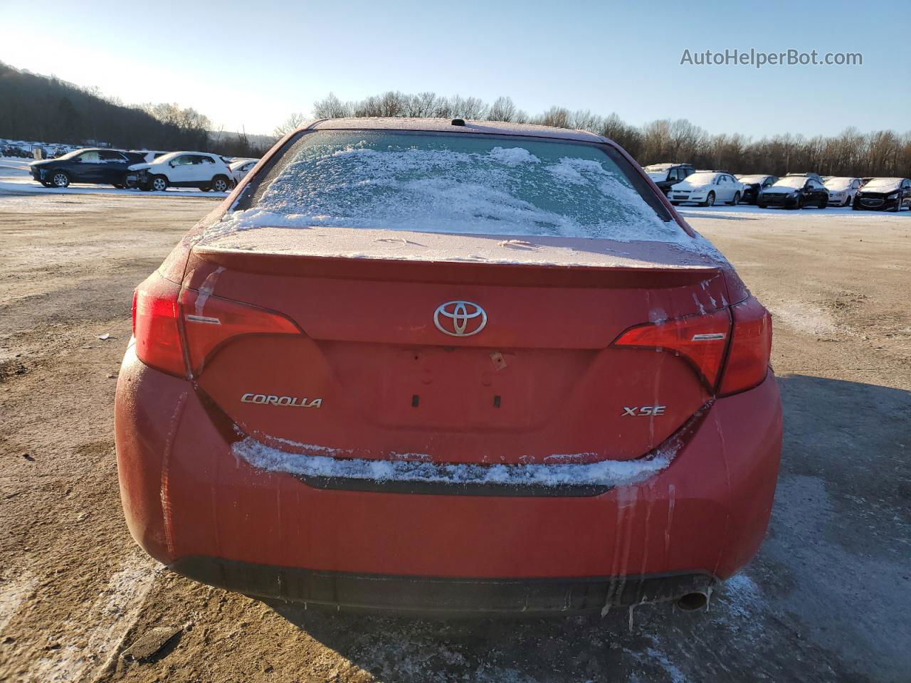 2019 Toyota Corolla L Red vin: 2T1BURHE7KC166610