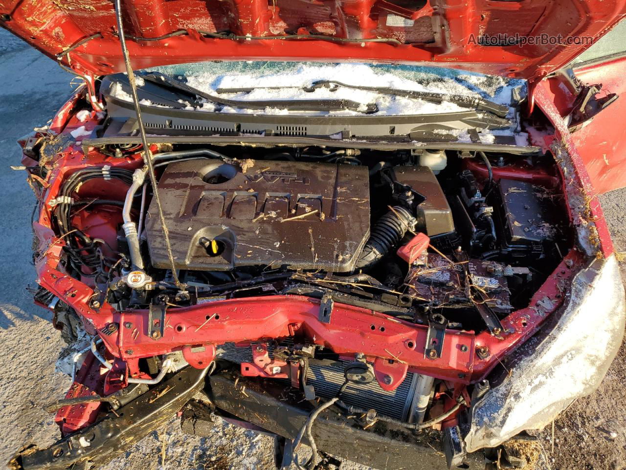 2019 Toyota Corolla L Red vin: 2T1BURHE7KC166610