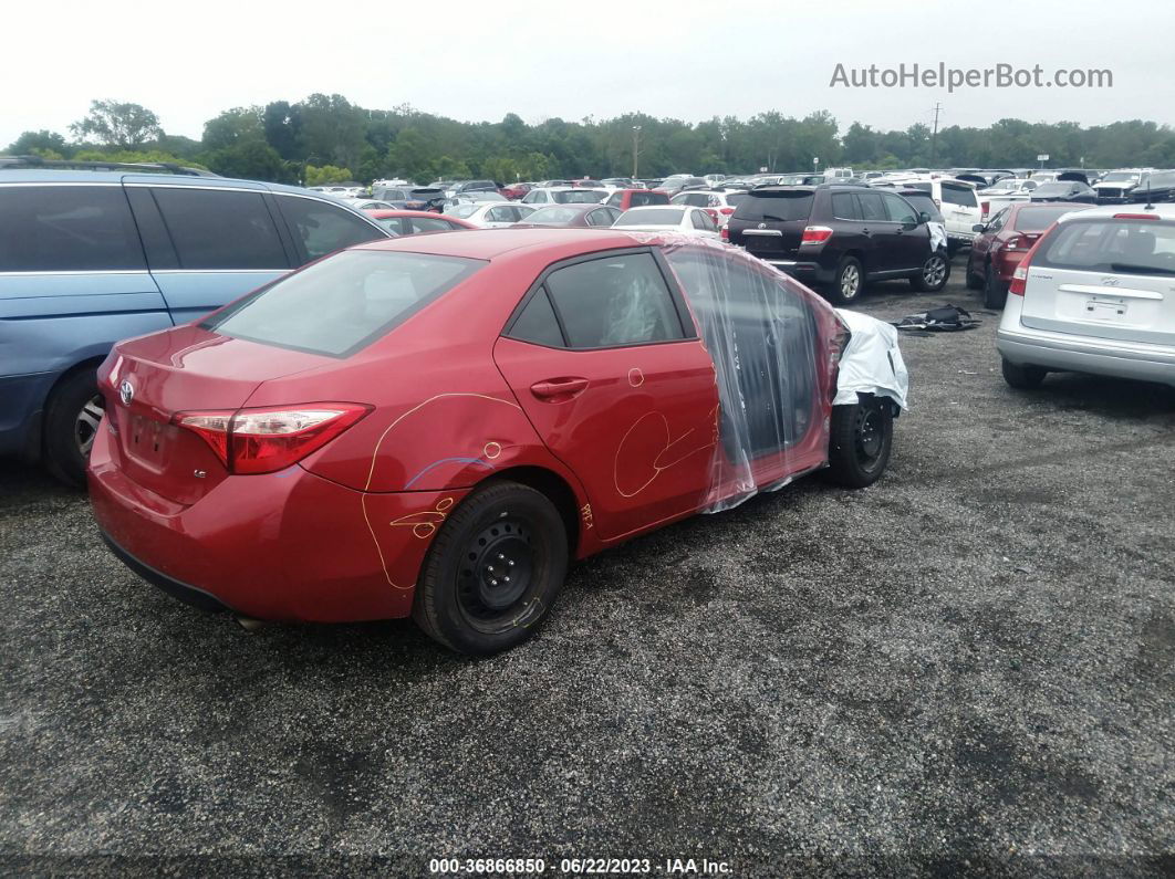 2019 Toyota Corolla L/le/se/xle/xse Red vin: 2T1BURHE7KC168681