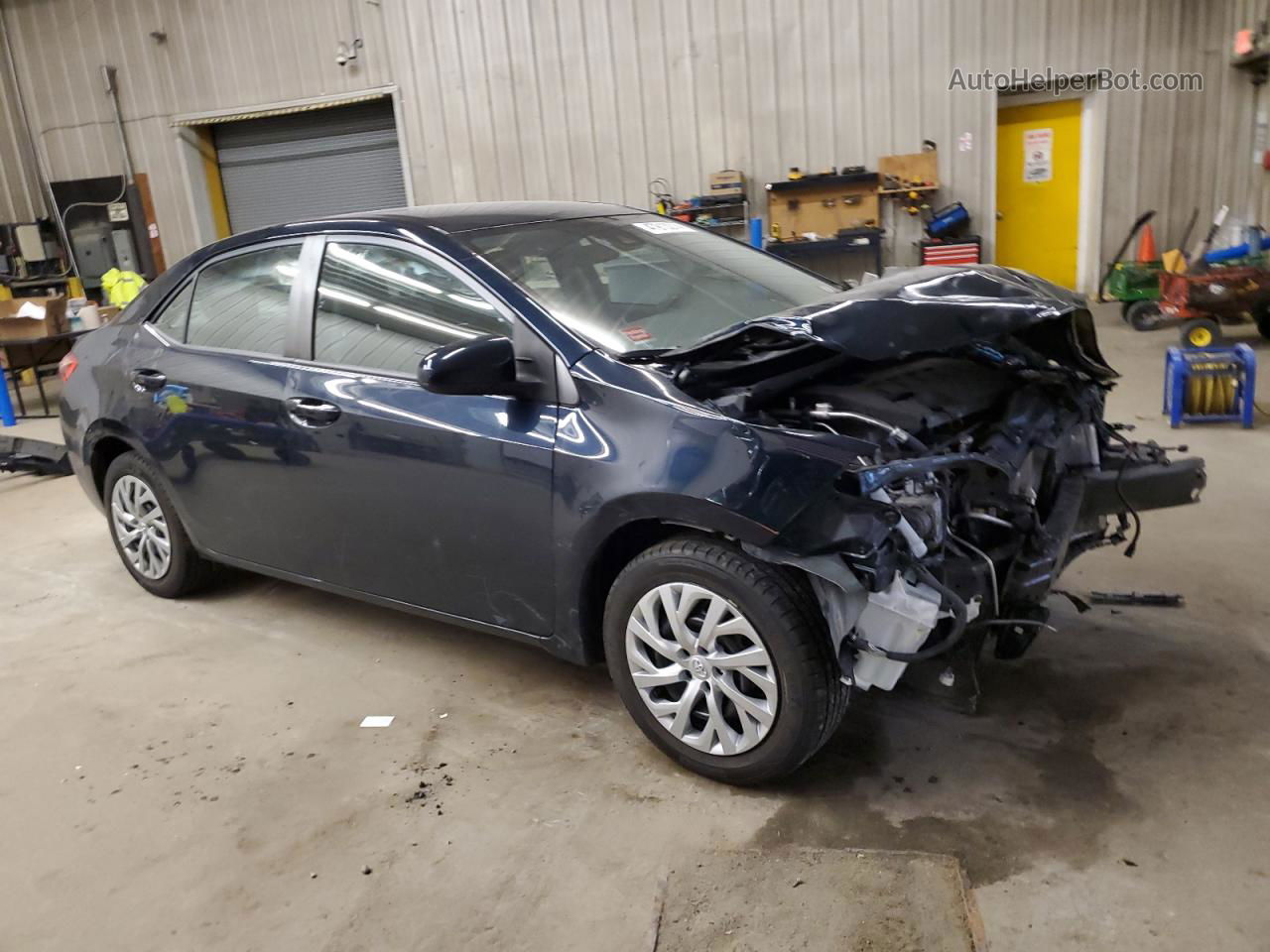 2019 Toyota Corolla L Blue vin: 2T1BURHE7KC171953