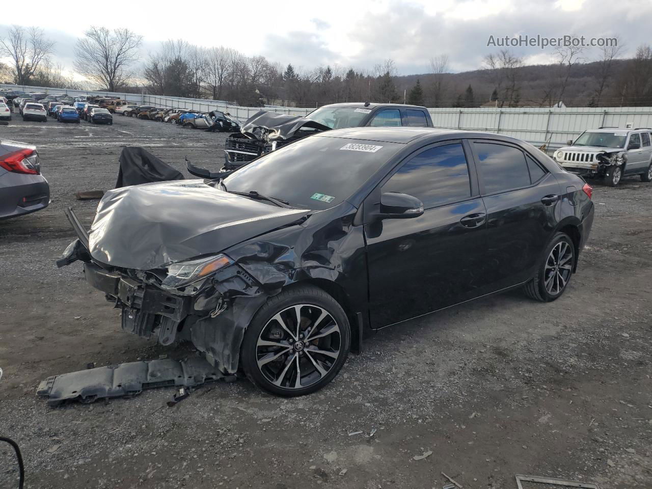 2019 Toyota Corolla L Black vin: 2T1BURHE7KC174092