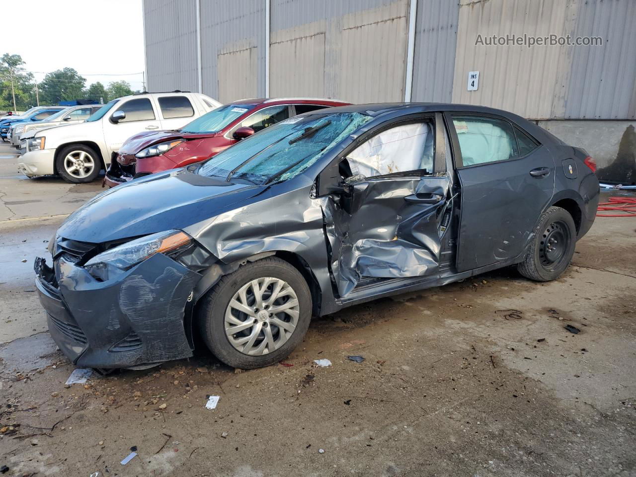 2019 Toyota Corolla L Gray vin: 2T1BURHE7KC178076