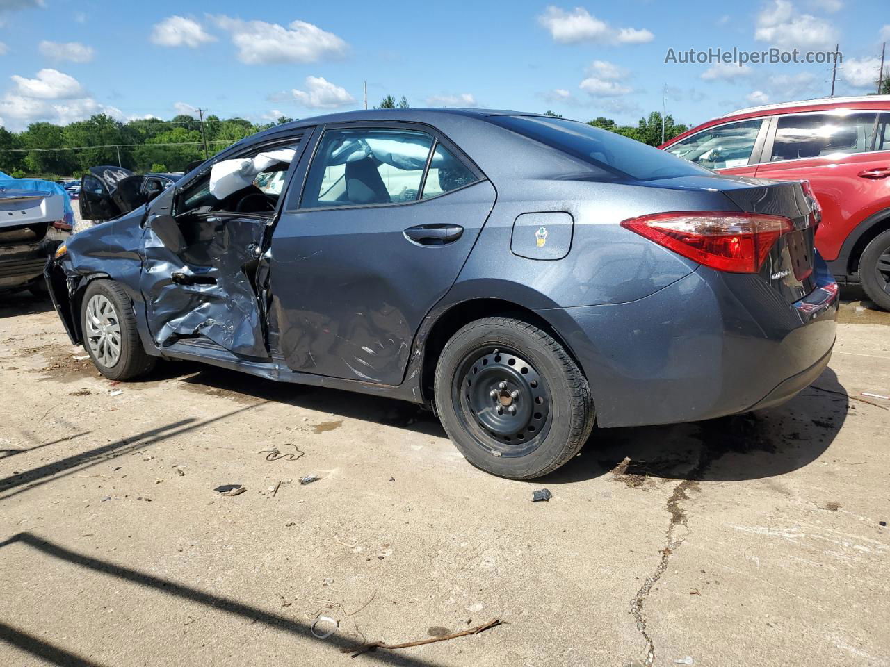 2019 Toyota Corolla L Gray vin: 2T1BURHE7KC178076