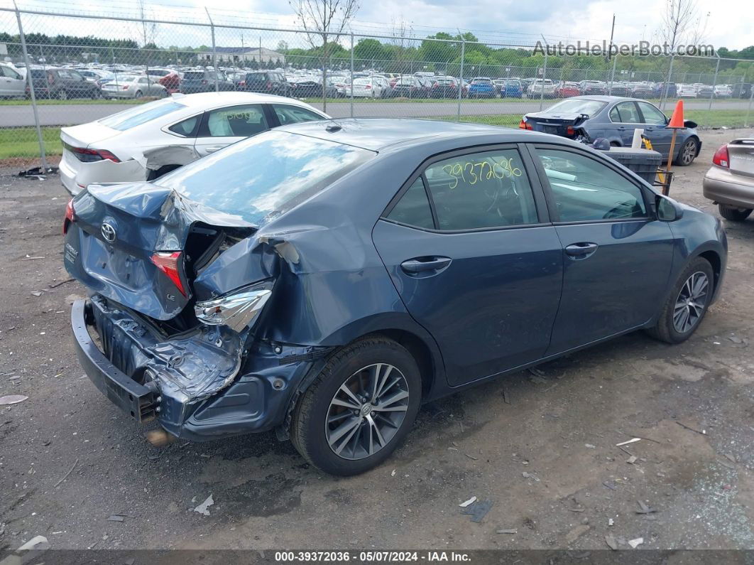 2019 Toyota Corolla Le Blue vin: 2T1BURHE7KC178935