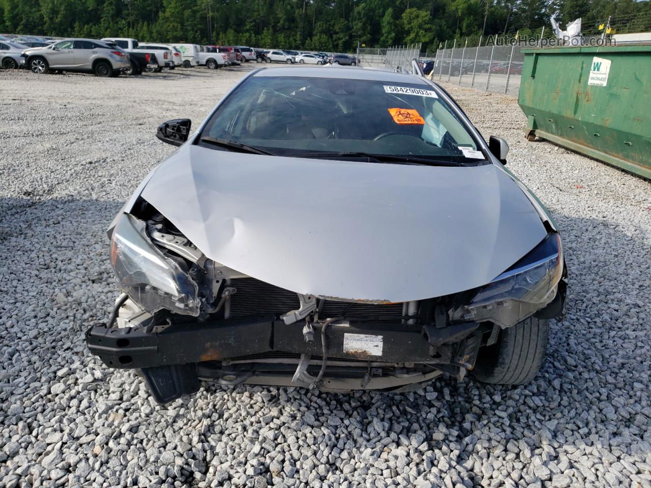 2019 Toyota Corolla L Silver vin: 2T1BURHE7KC180071