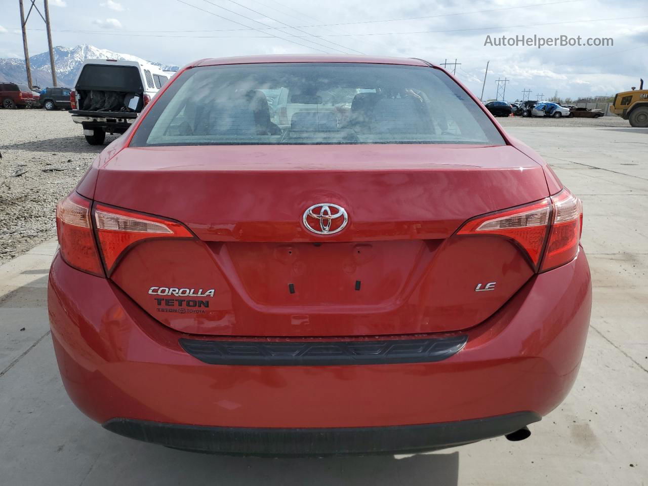 2019 Toyota Corolla L Red vin: 2T1BURHE7KC202229