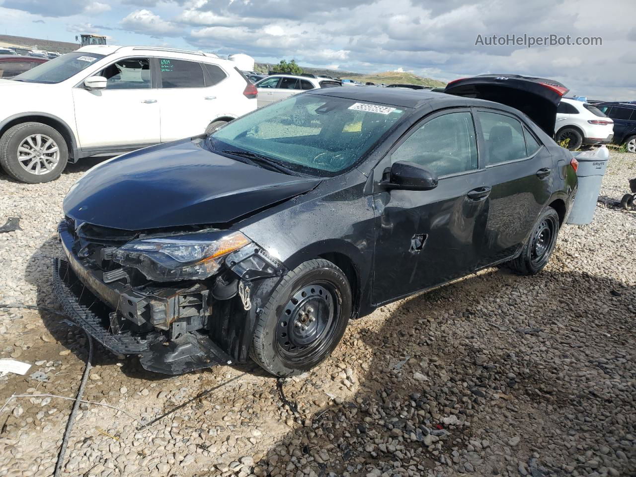 2019 Toyota Corolla L Black vin: 2T1BURHE7KC211805