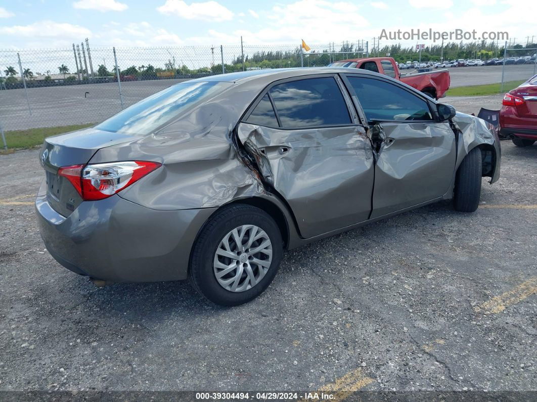 2019 Toyota Corolla Le Gray vin: 2T1BURHE7KC212775