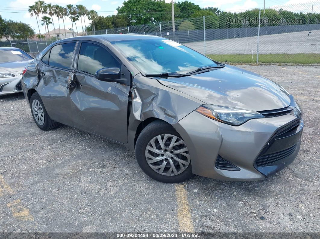 2019 Toyota Corolla Le Gray vin: 2T1BURHE7KC212775