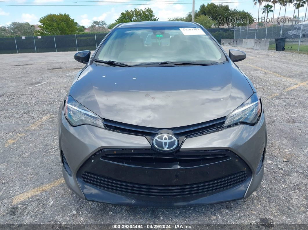 2019 Toyota Corolla Le Gray vin: 2T1BURHE7KC212775