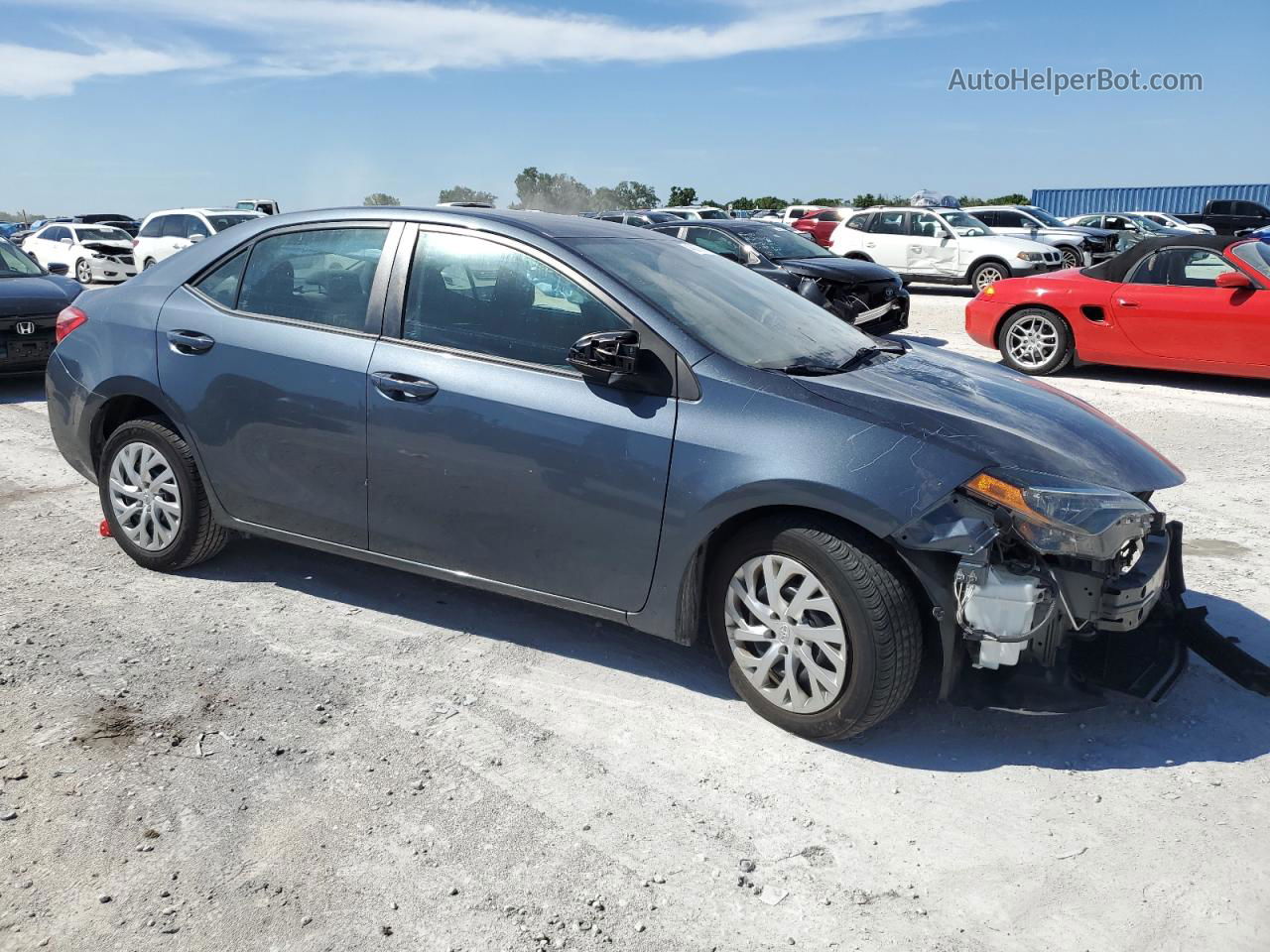 2019 Toyota Corolla L Gray vin: 2T1BURHE7KC230581