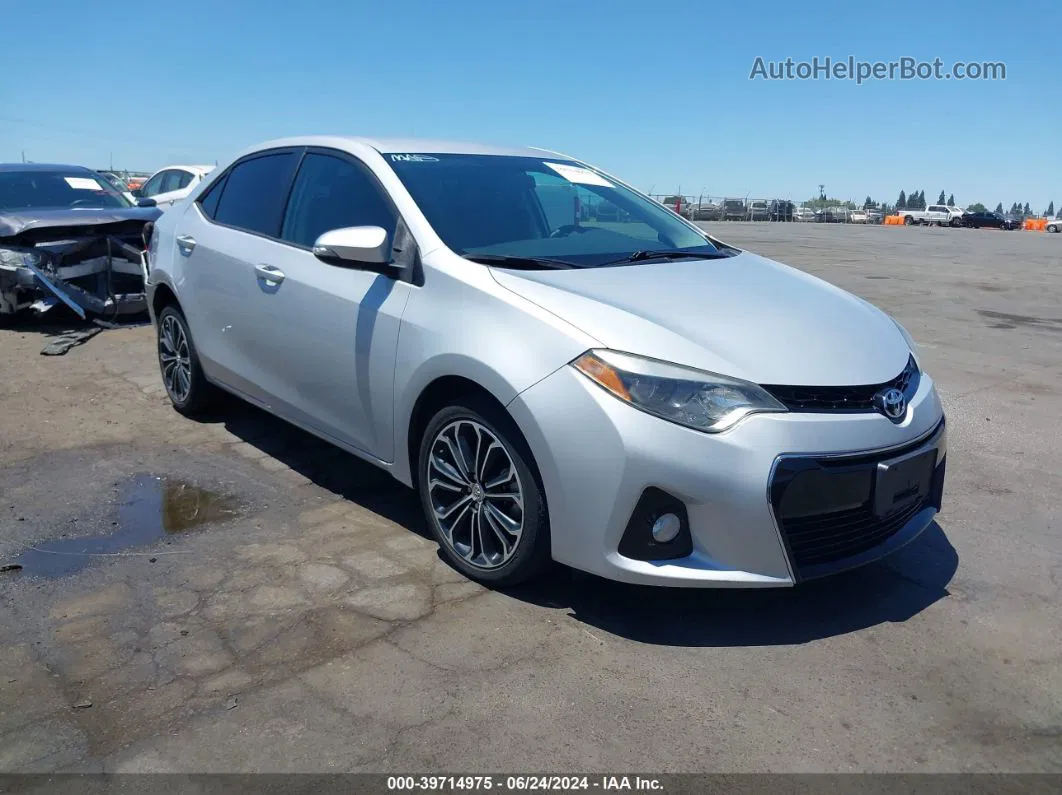 2014 Toyota Corolla S Plus Серебряный vin: 2T1BURHE8EC083837