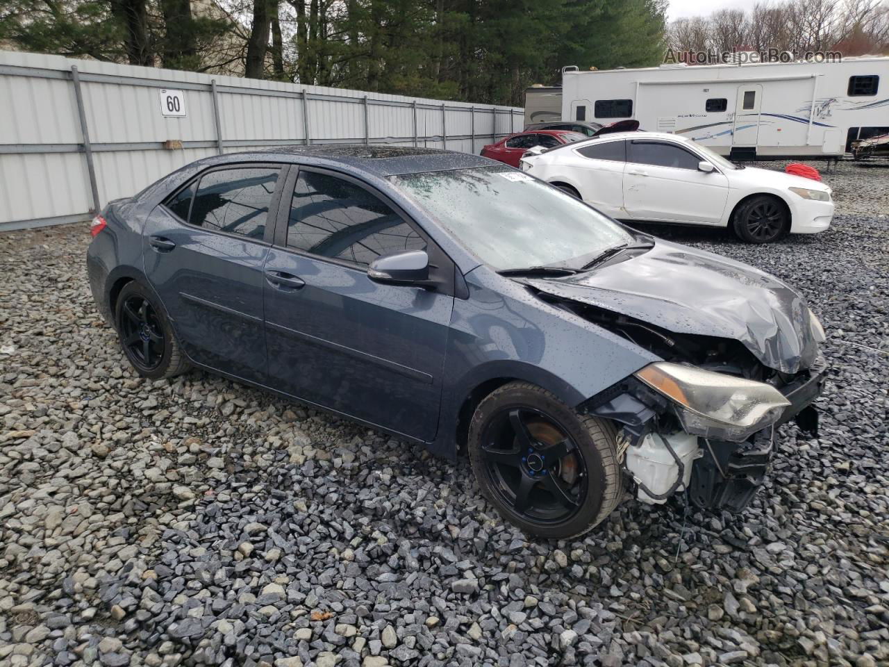 2014 Toyota Corolla L Blue vin: 2T1BURHE8EC087242