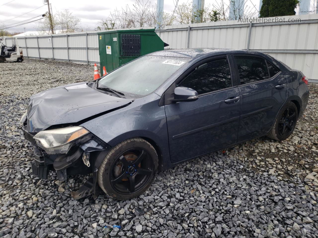 2014 Toyota Corolla L Blue vin: 2T1BURHE8EC087242