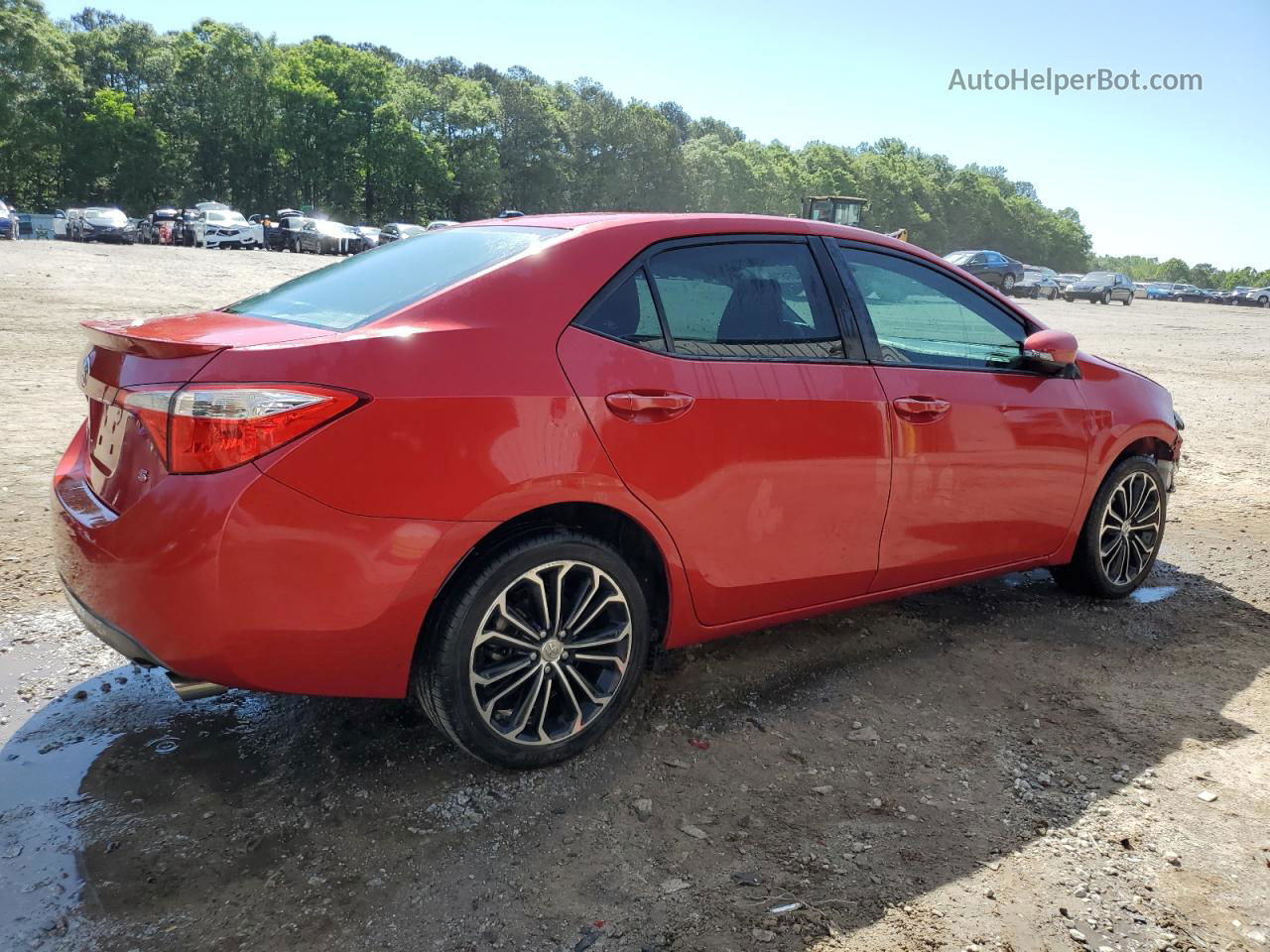 2014 Toyota Corolla L Red vin: 2T1BURHE8EC096359