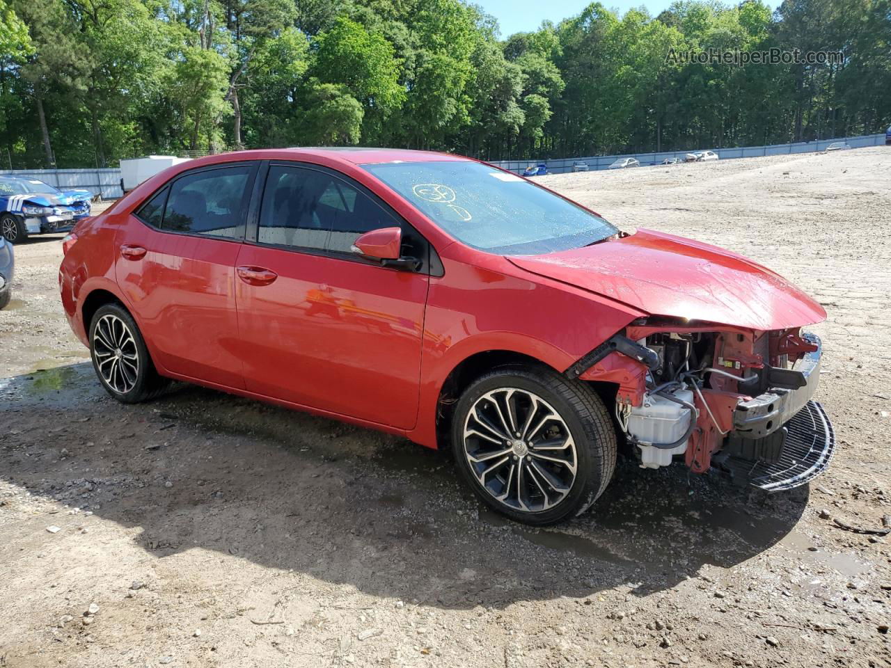 2014 Toyota Corolla L Red vin: 2T1BURHE8EC096359