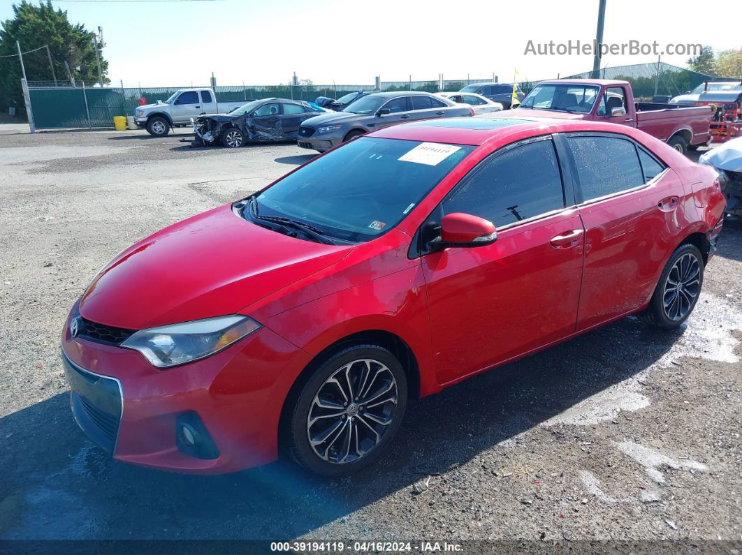 2014 Toyota Corolla S Plus Red vin: 2T1BURHE8EC099388