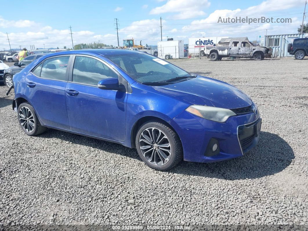 2014 Toyota Corolla S Plus Blue vin: 2T1BURHE8EC110440