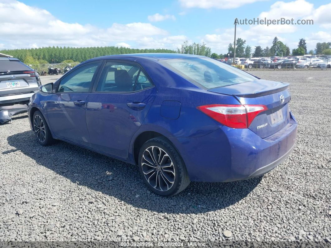 2014 Toyota Corolla S Plus Blue vin: 2T1BURHE8EC110440