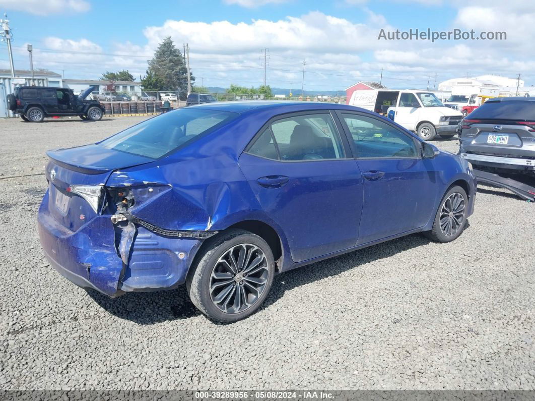 2014 Toyota Corolla S Plus Blue vin: 2T1BURHE8EC110440