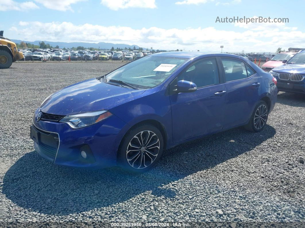 2014 Toyota Corolla S Plus Blue vin: 2T1BURHE8EC110440